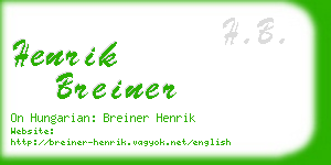henrik breiner business card